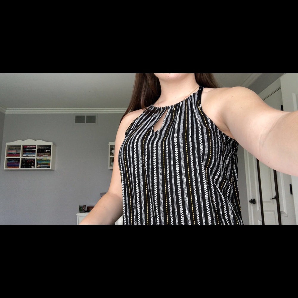 Black striped tank